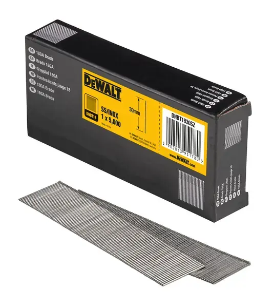 Gyors kiszállítás DeWALT - Szegek 30 mm, 5000 db DNBT1830SZ