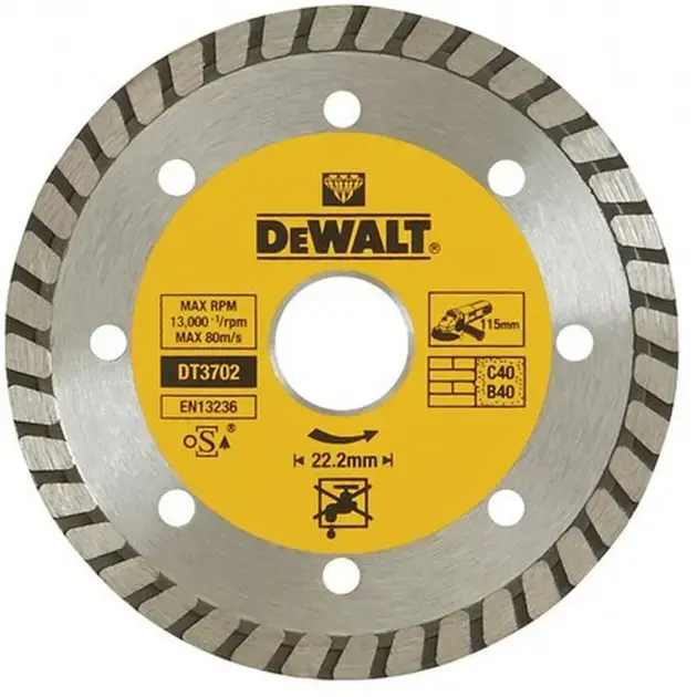DeWALT - Gyémánt vágókorong kemény anyagokhoz 115x22,2 mm DT3702 Végkiárusítás