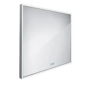 Nimco - Tükör LED világítással, 70x70 cm, érintésérzékelő, alumínium ZP 13077VX Kedvezmény