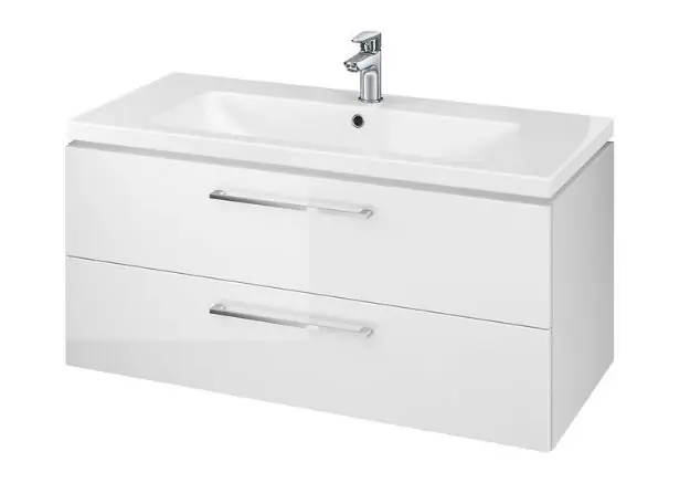Cersanit Lara 100 mosdószekrény +Como mosdó SZETT, FEHÉR 100x45x46 cm (S801-191-DSM) Prémium