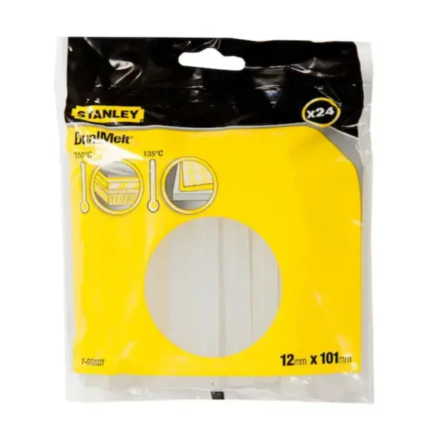 Stanley - Ragasztórudak, magas hőmérsékletű, átmérő 11,3 mm, 24 db 1-GS20DT Expressz szállítás