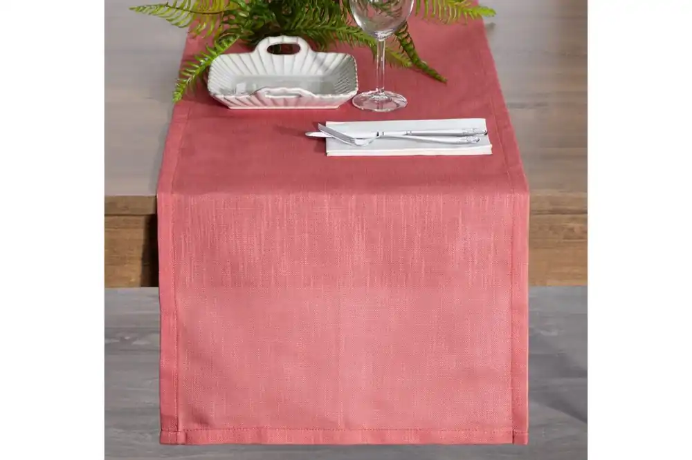 Summer12 asztalterítő nyári virágokkal Téglavörös 40x140 cm Prémium