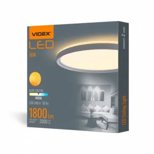 Videx 18 W-os ø292 mm fehér színű kerek natúr fehér mennyezeti lámpa Szuper akció