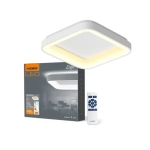 Kedvezményes ár Videx Led Edge 72 W-os ø450mm fehér négyzet alakú LED távirányítós mennyezeti lámpa