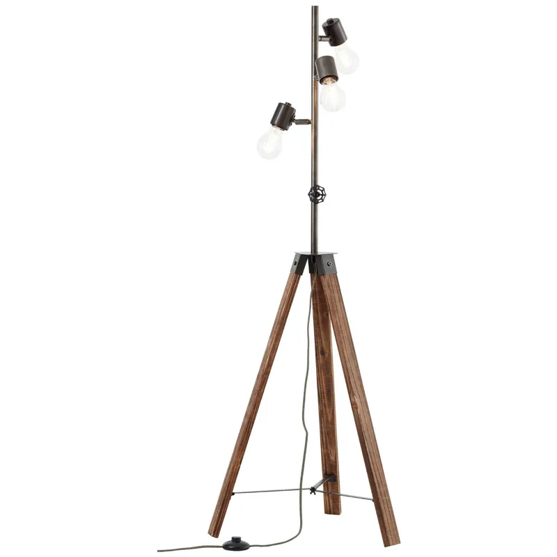 Állólámpa WOODHILL 93724/76 3x60W/E27 IP20 a Brilliant-tól Expressz szállítás
