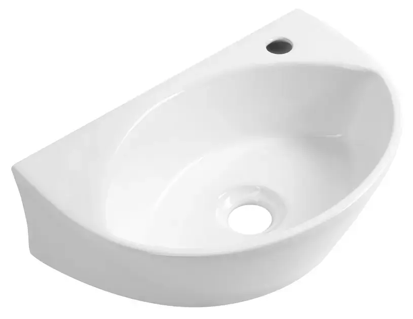 Gyors szállítás Aqualine Liza - Kézmosó 40x27 cm, túlfolyó nélkül, csapfurattal, fehér NP412