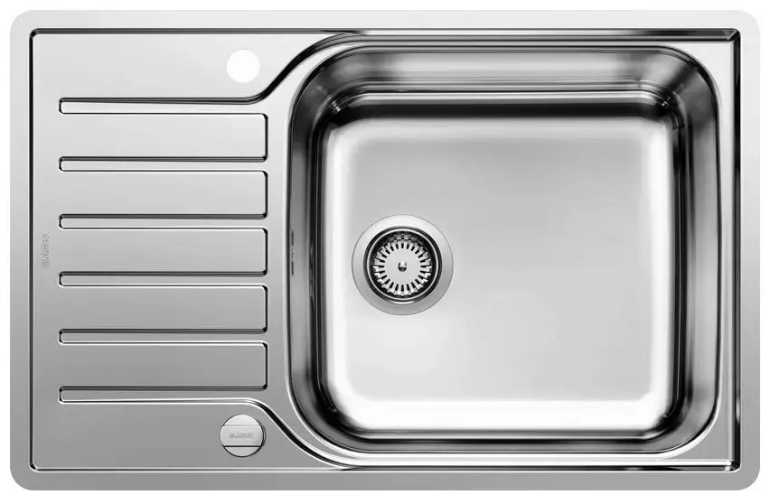 Blanco Lantos XL 6 - Mosogató, 780x500 mm, kompakt, lefolyószabályozással, csiszolt rozsdamentes acélból 523140 Gyors szállítás