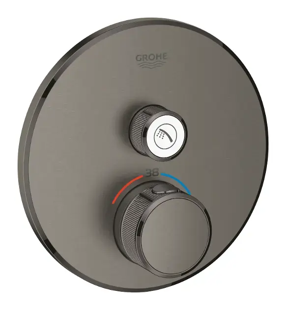 Grohe Grohtherm SmartControl - Termosztatikus, rejtett zuhanykeverő egy szeleppel, csiszolt Hard Graphite 29118AL0 Különleges ajánlat