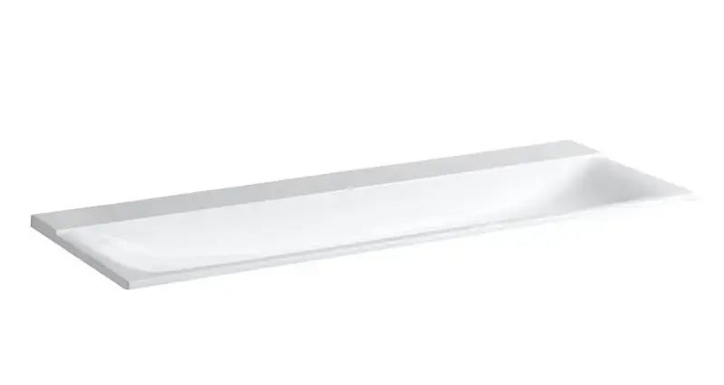 Geberit Xeno 2 - Kettős mosdókagyló 1600x480 mm, keverőnyílás nélkül, túlfolyó nélkül, alpesi fehér színben 500.278.00.1 Csak ma