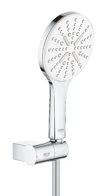 Grohe Rainshower SmartActive - Zuhanyfej szett 130 9,5 l/min, 3 fúvókával, tartóval és tömlővel, holdfehér színben 26580LS0 Biztonságos vásárlás