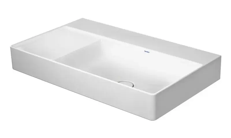 Expressz kézbesítés Duravit DuraSquare - Mosdókagyló 800x470 mm, túlfolyó nélkül, csapfurat nélkül, jobbra, DuraCeram, fehér 2349800070