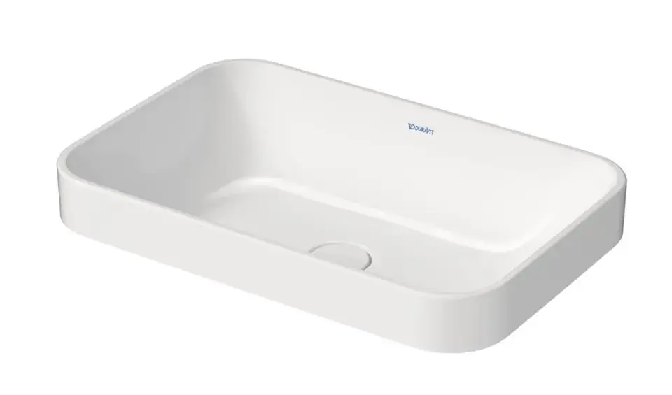 Vedd meg most Duravit Happy D.2 Plus - Mosdótál süllyesztett 600x400 mm, túlfolyó nélkül, WonderGliss, fehér 23596000001