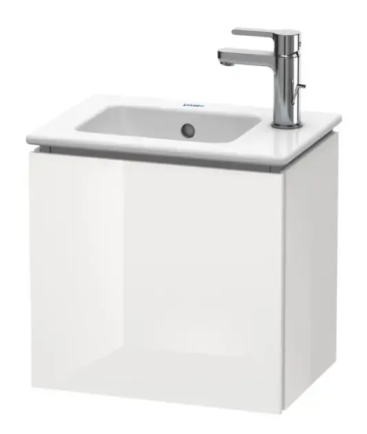 Duravit L-Cube - Mosdószekrény 400x420x294 mm, jobbra, 1 ajtó, fényes fehér LC6272R2222 Kedvezményes ár