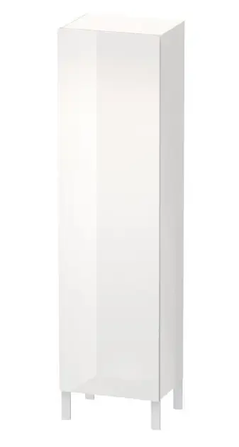 Duravit L-Cube - Magas szekrény 1760x500x363 mm, balra, fényes fehér LC1181L2222 Újdonság