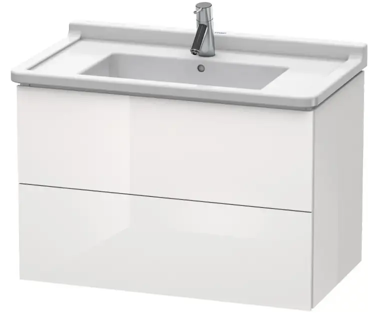 Duravit L-Cube - Mosdószekrény 558x820x469 mm, 2 fiókos, fényes fehér LC626502222 Szezonális akció