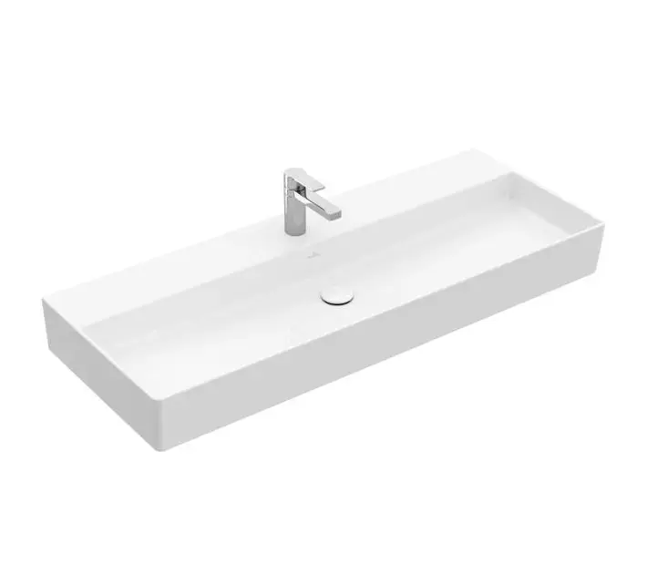 Villeroy & Boch Memento 2.0 - Bútor mosdókagyló 1200x470 mm, túlfolyó nélkül, keverőfurattal, CeramicPlus, alpesi fehér 4A22CHR1 Korlátozott ajánlat