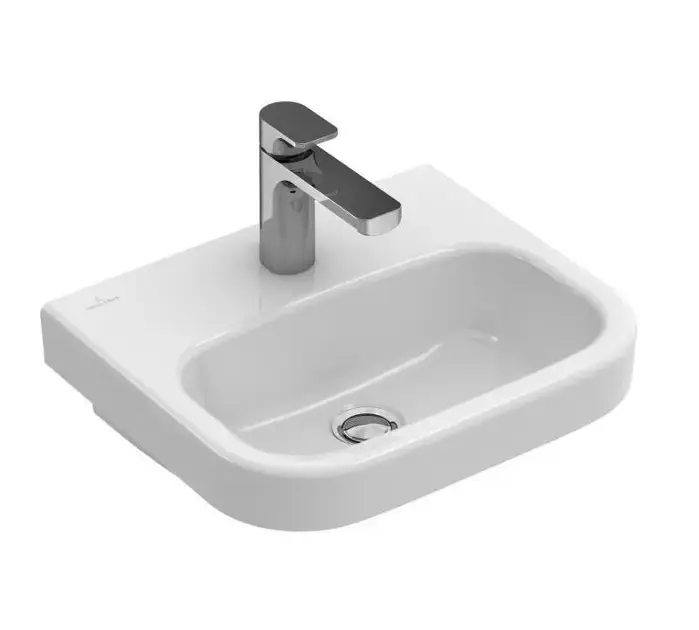Villeroy & Boch Architectura - Mosdókagyló 500x380 mm, túlfolyó nélkül, 1 csapfurat, CeramicPlus, alpesi fehér 437351R1 Korlátozott ajánlat