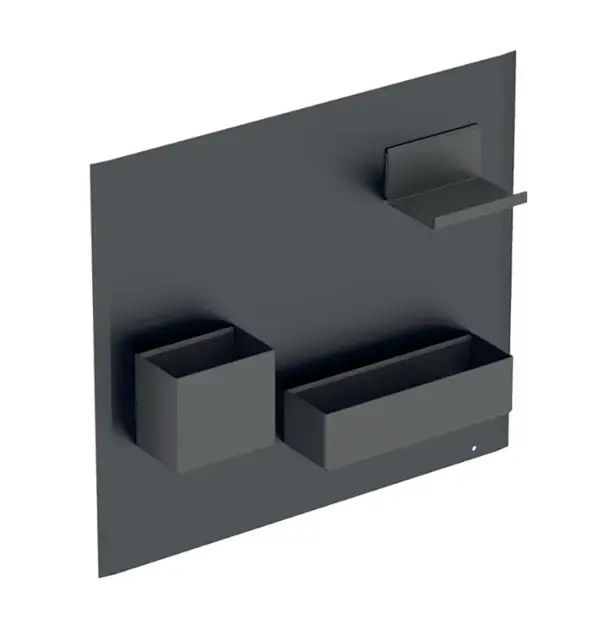 Geberit - Mágneses tábla rekeszekkel, 449x388 mm, matt fekete/matt láva 500.649.16.1 Azonnal elérhető