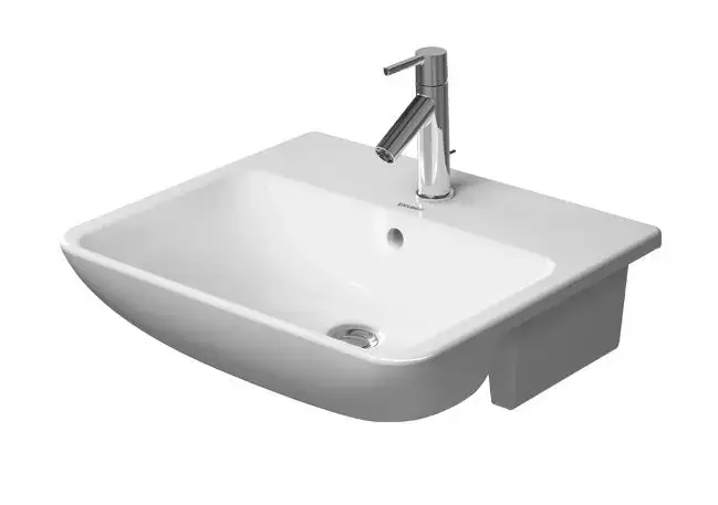 Újdonság Duravit ME by Starck - Süllyesztett mosdókagyló 550x455 mm, 1 csapfurattal, WonderGliss-szel, matt fehér 03785532001
