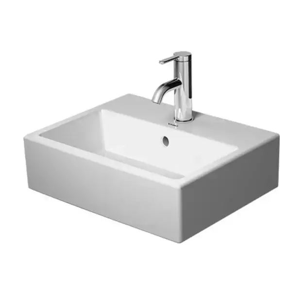 Biztonságos vásárlás Duravit Vero Air - Mosdókagyló 450x350 mm, túlfolyóval, csaptelep lyukkal, fehér színben 0724450000