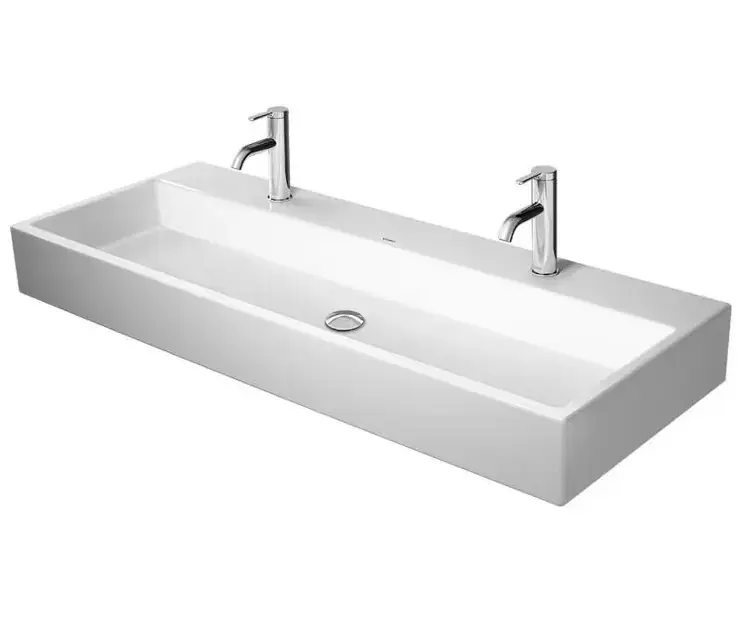 Duravit Vero Air - Dupla bútor mosogató 1200x470 mm, túlfolyó nélkül, csaptelepfuratokkal, fehér színben 2350120072 Biztonságos fizetés