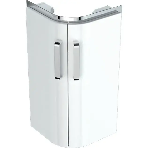 Szuper akció Geberit Selnova Compact - Mosdószekrény, 425x330x604 mm, 2 ajtó, fényes fehér/matt fehér 501.484.00.1