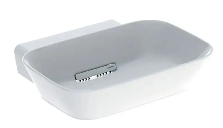 Geberit ONE - Mosdókagyló pultra 500x425x154 mm, rejtett túlfolyóval, keverőnyílás nélkül, vízszintes lefolyóval, KeraTect, fehér színű 505.050.00.1 Szuper akció