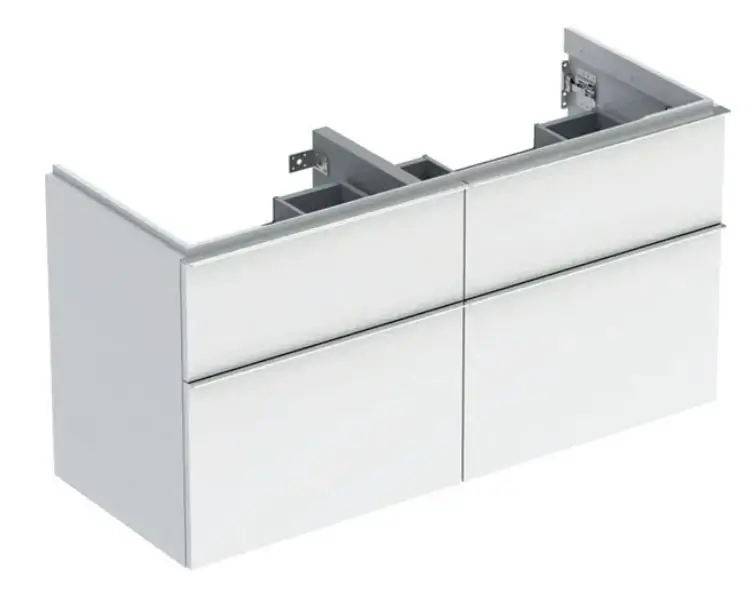Geberit iCon - Mosdószekrény 1184x615x476 mm, 4 fiókos, fehér fényes, fényes fehér 502.309.01.2 Kiárusítás