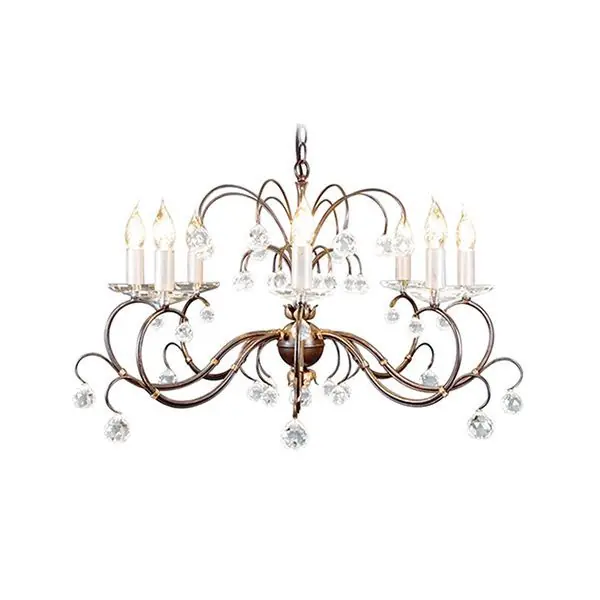 Csillár LUNETTA LUN8-BRONZE 8x60W/E14 a Elstead Lighting-tól Olcsó