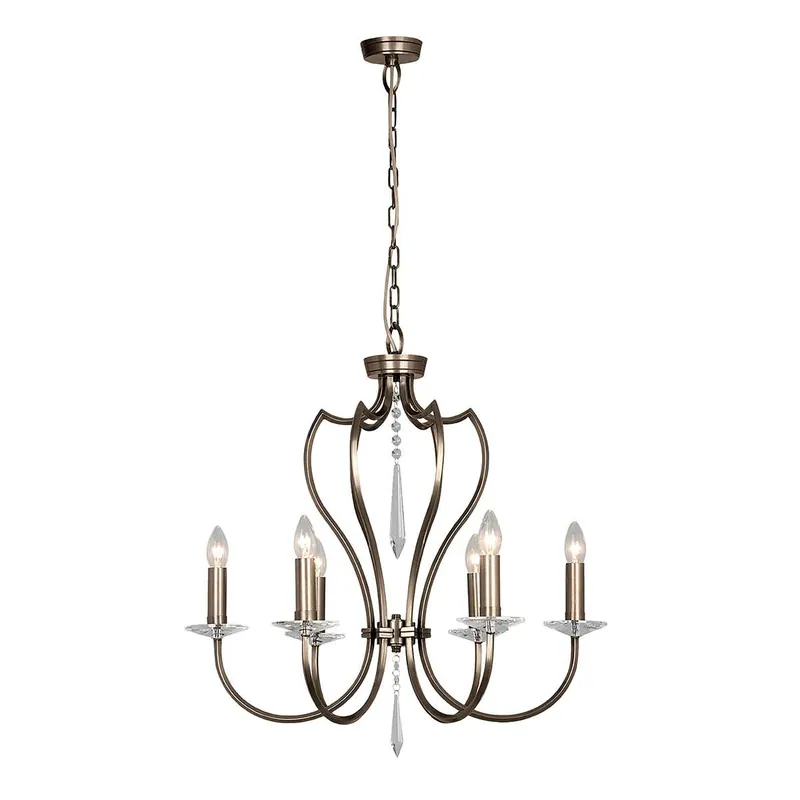 Csillár PIMLICO PM6-DB 6x60W/E14 a Elstead Lighting-tól Outlet