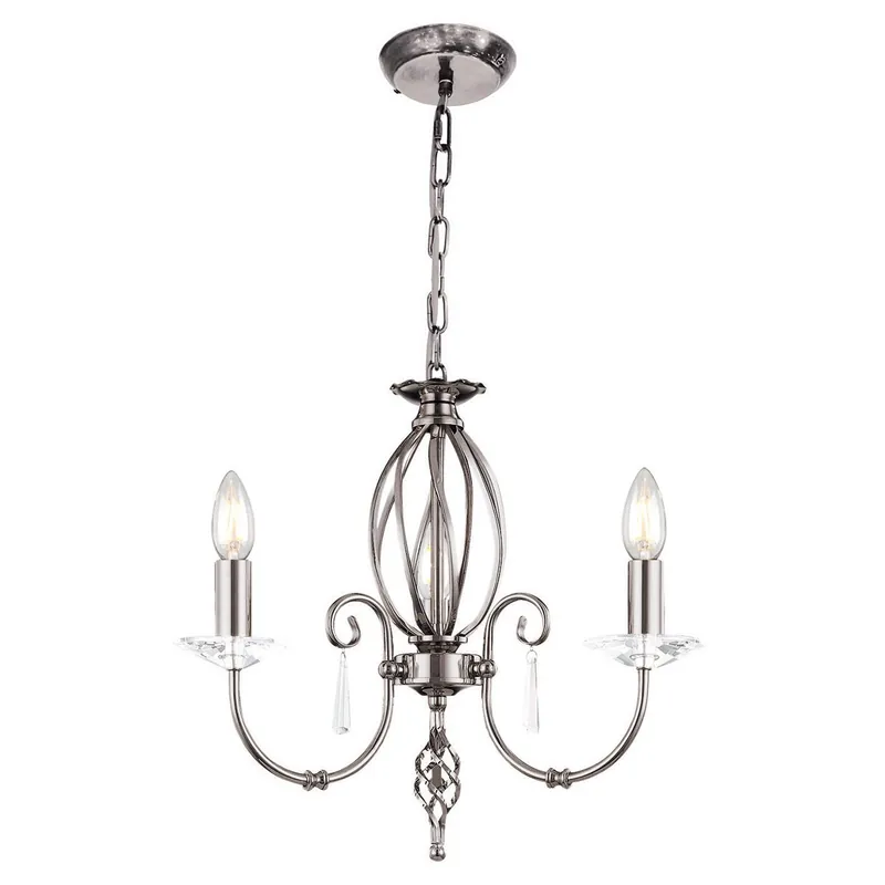 Akciós ár Csillár AEGEAN AG3-POL-NICKEL 3x60W/E14 a Elstead Lighting-tól