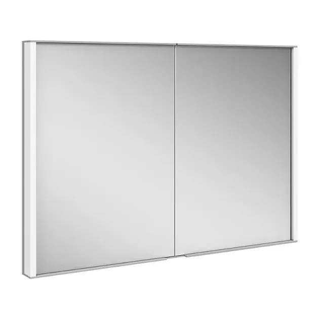 Alacsony ár Keuco Royal Match - Tükrös szekrény LED világítással, beépíthető, 1000x700x149 mm, ezüst eloxálva 12813171311