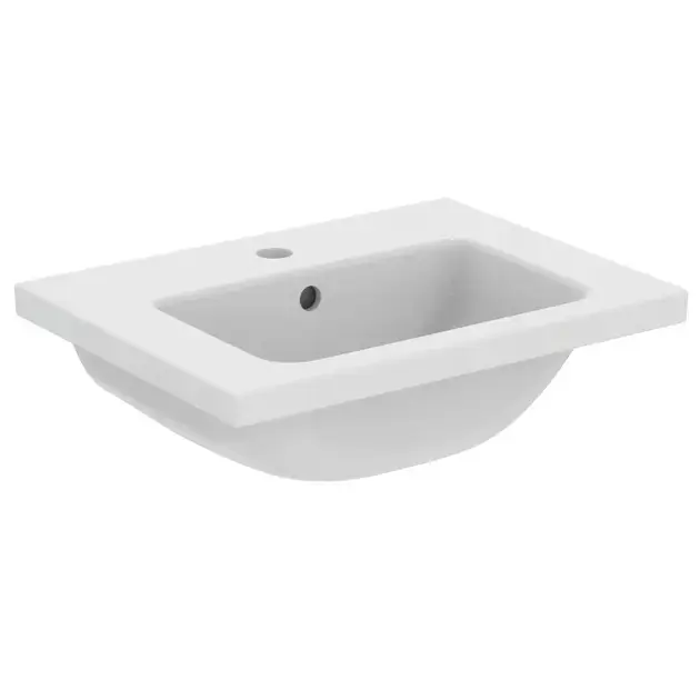 Nézd meg most Ideal Standard i.Life S - Bútor mosdókagyló 510x385x180 mm, túlfolyóval, csapfurattal, fehér színben T459101
