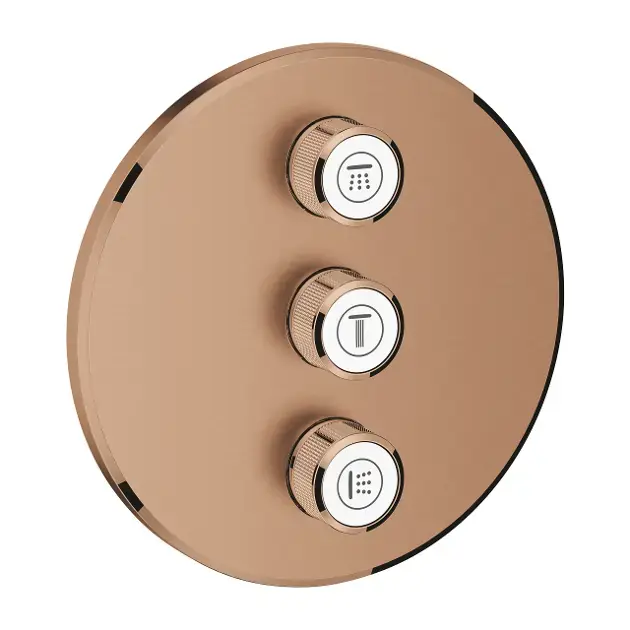 Azonnali szállítás Grohe Grohtherm SmartControl - Háromirányú rejtett vezérlő, csiszolt Warm Sunset 29122DL0