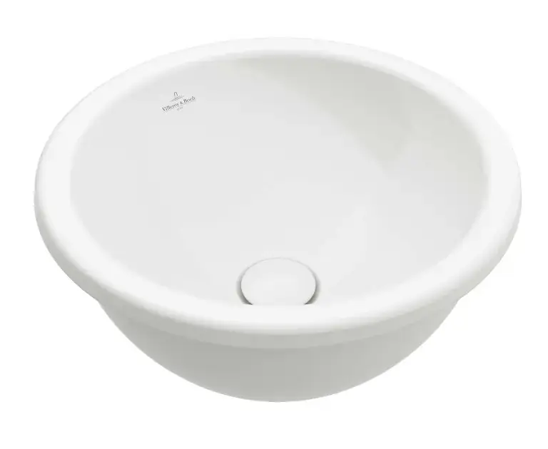 Szuper ajánlat Villeroy & Boch Loop&Friends - Mosdókagyló, süllyesztett, 450 mm átmérőjű, túlfolyóval, alpesi fehér színű 4A600001