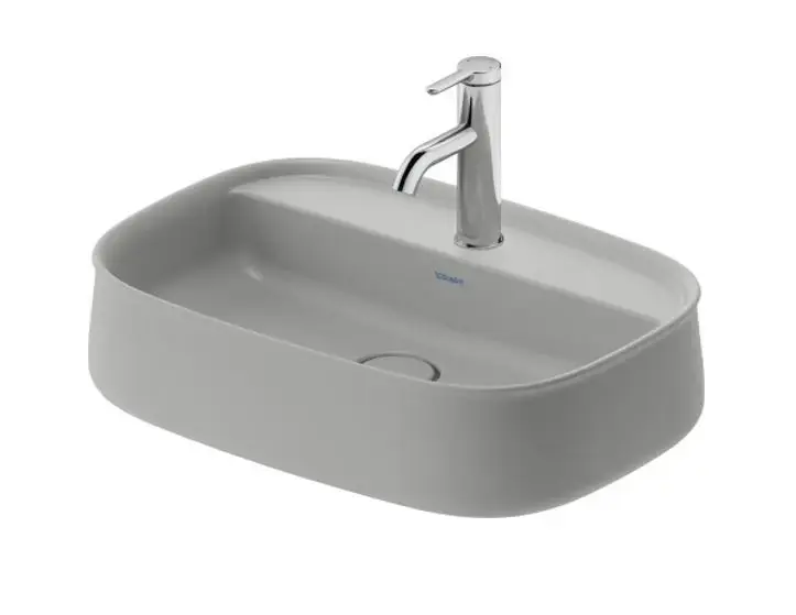 Rendeld meg most Duravit Zencha - Mosdópult 550x390 mm, túlfolyó nélkül, keverőnyílással, DuraCeram, matt szürke 2374556771
