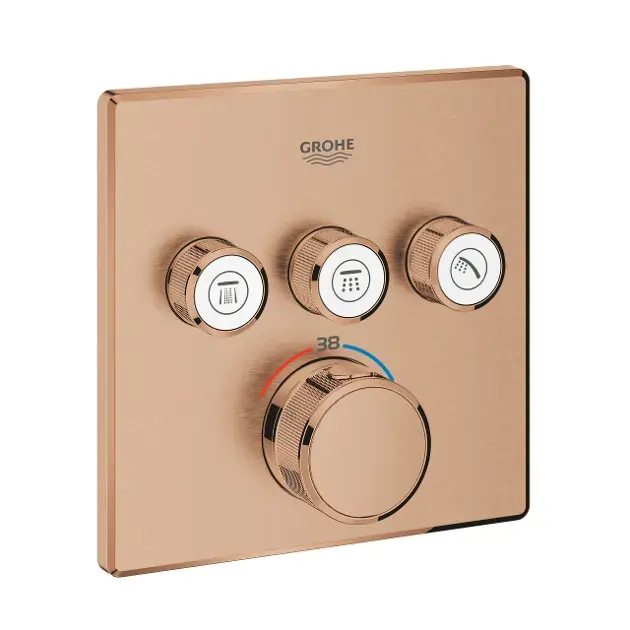 Grohe Grohtherm SmartControl - Termosztatikus keverő, rejtett beépítéshez, 3 szelep, csiszolt Warm Sunset 29126DL0 Szuper akció