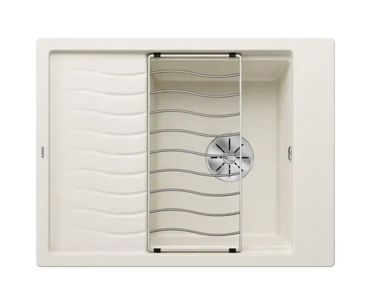 Vedd meg online Blanco Elon 45 - Silgranit mosogató, 650x500 mm, tartozékokkal, InFino, fehér 527067