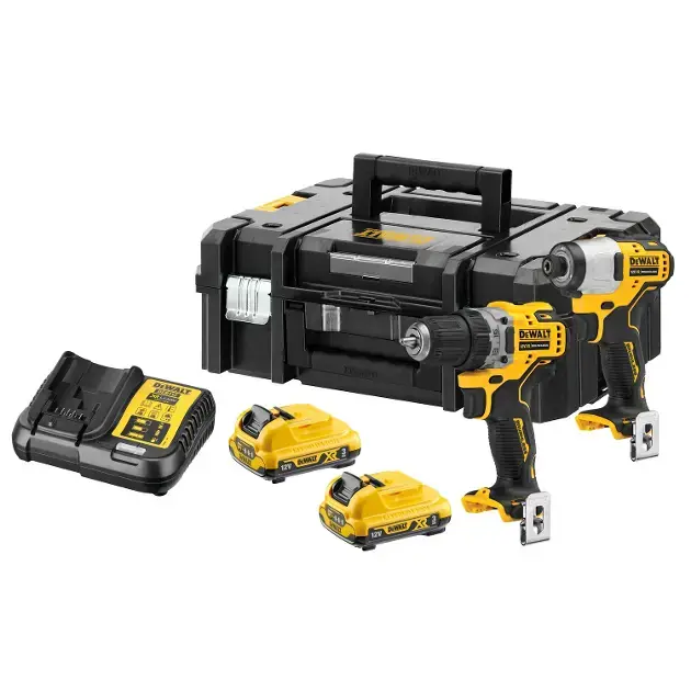 DeWALT - 12V-os fúró- és ütvecsavarozó készlet, 2x akkumulátor 3.0 Ah XR, töltő DCK2110L2T Rendeld meg most