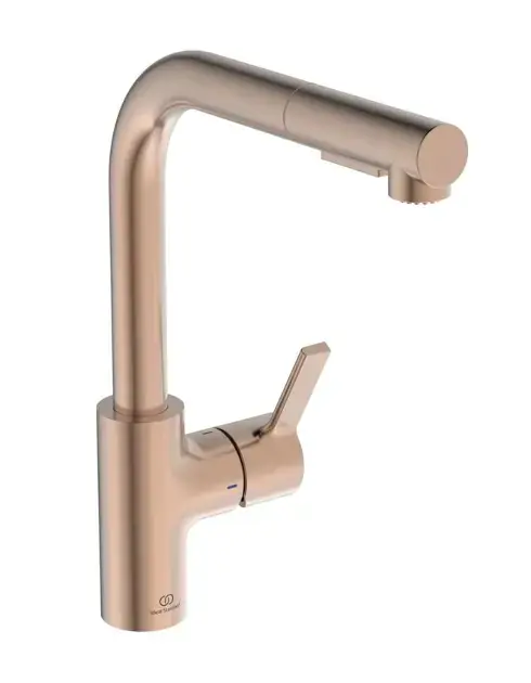 Árcsökkenés Ideal Standard Gusto - Mosdókeverő kihúzható zuhanyzóval, Sunset Rose BD420J4