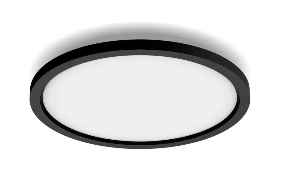 Korlátozott ajánlat Philips Hue Intelligens világítás - Smart LED mennyezeti lámpa, átmérő 39,5 cm, 24,5 W, dimmelhető, távirányítóval, fehér fény, fekete színű 929003597901