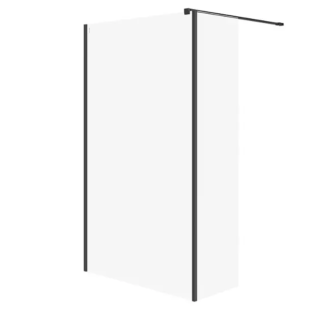 Cersanit Mille - Bejárható zuhanyfal, 120x200 cm, fekete/tiszta üveg S601-178 Népszerű