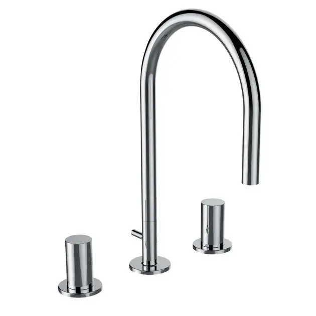 Laufen Kartell - Mosdókagyló-keverő, 3 lyukú beépítés, króm H3123330042201 Azonnali szállítás